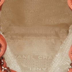 CHANEL Matelasse Coco Mark Chain Tote Bag Pink Lambskin Women's