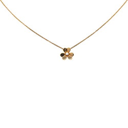Van Cleef & Arpels Frivole Flower Motif Necklace K18YG Yellow Gold Women's