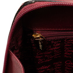 Cartier Must Line Backpack Wine Red Leather Women's CARTIER