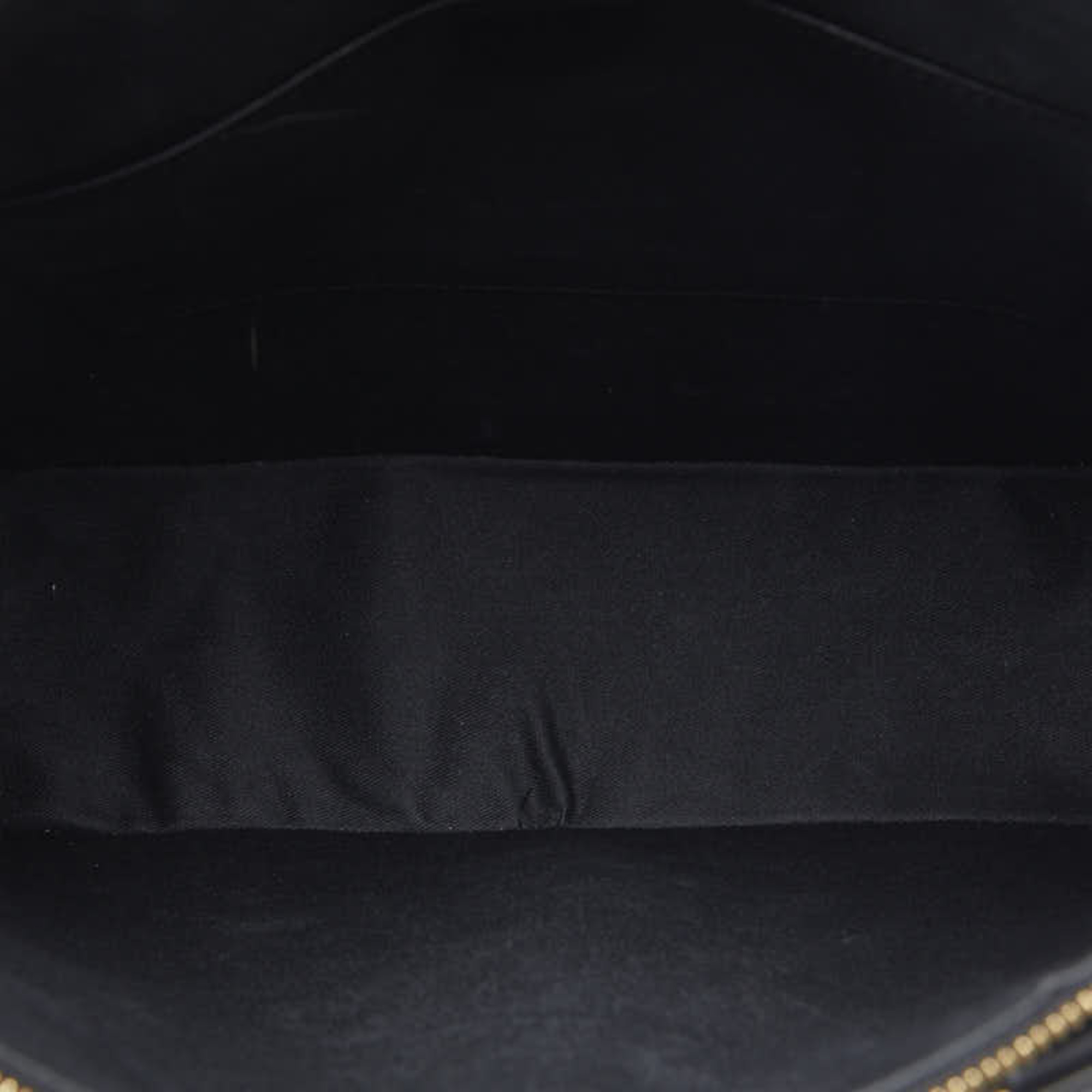 Celine Macadam Tote Bag Black Brown PVC Leather Women's CELINE