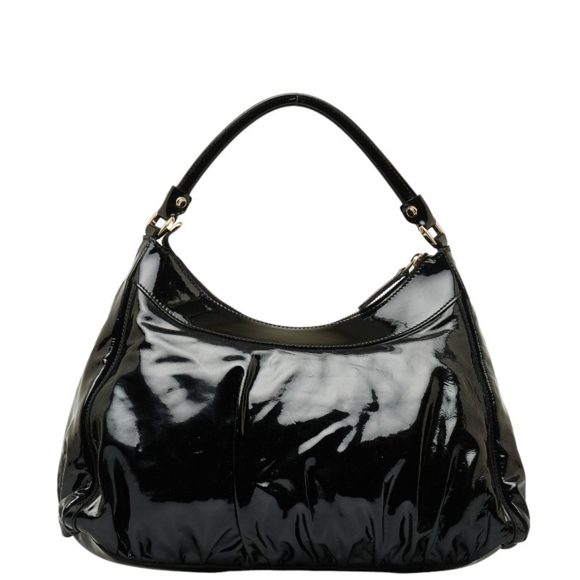 Gucci Abby Handbag Bag 189833 Black Enamel Women's GUCCI