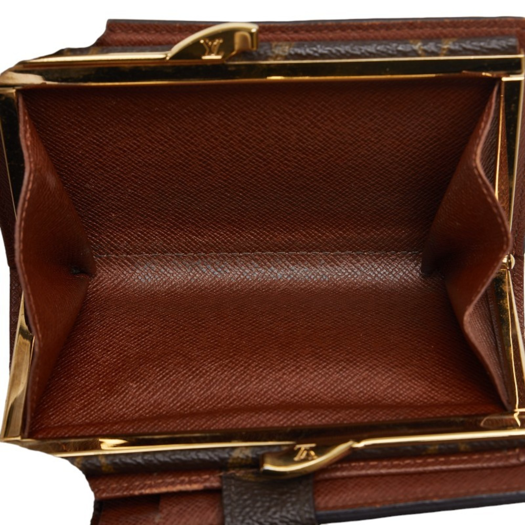 Louis Vuitton Monogram Viennese Bi-fold Wallet Compact M61663 Brown PVC Leather Women's LOUIS VUITTON