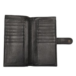 Bottega Veneta Intrecciato Long Wallet Black Leather Women's BOTTEGAVENETA