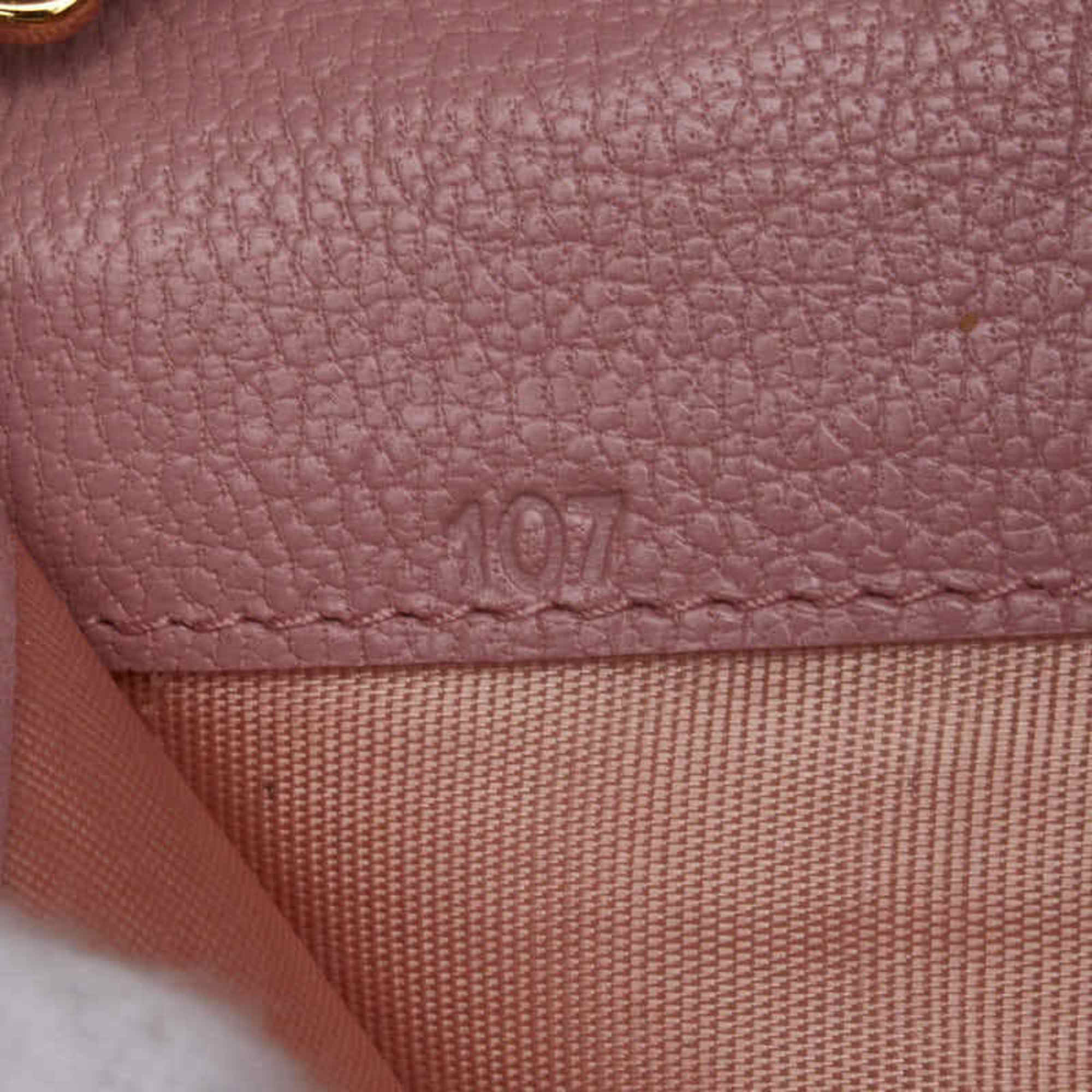 Miu Miu Miu Long Wallet Chain Shoulder Pink Leather Women's MIUMIU