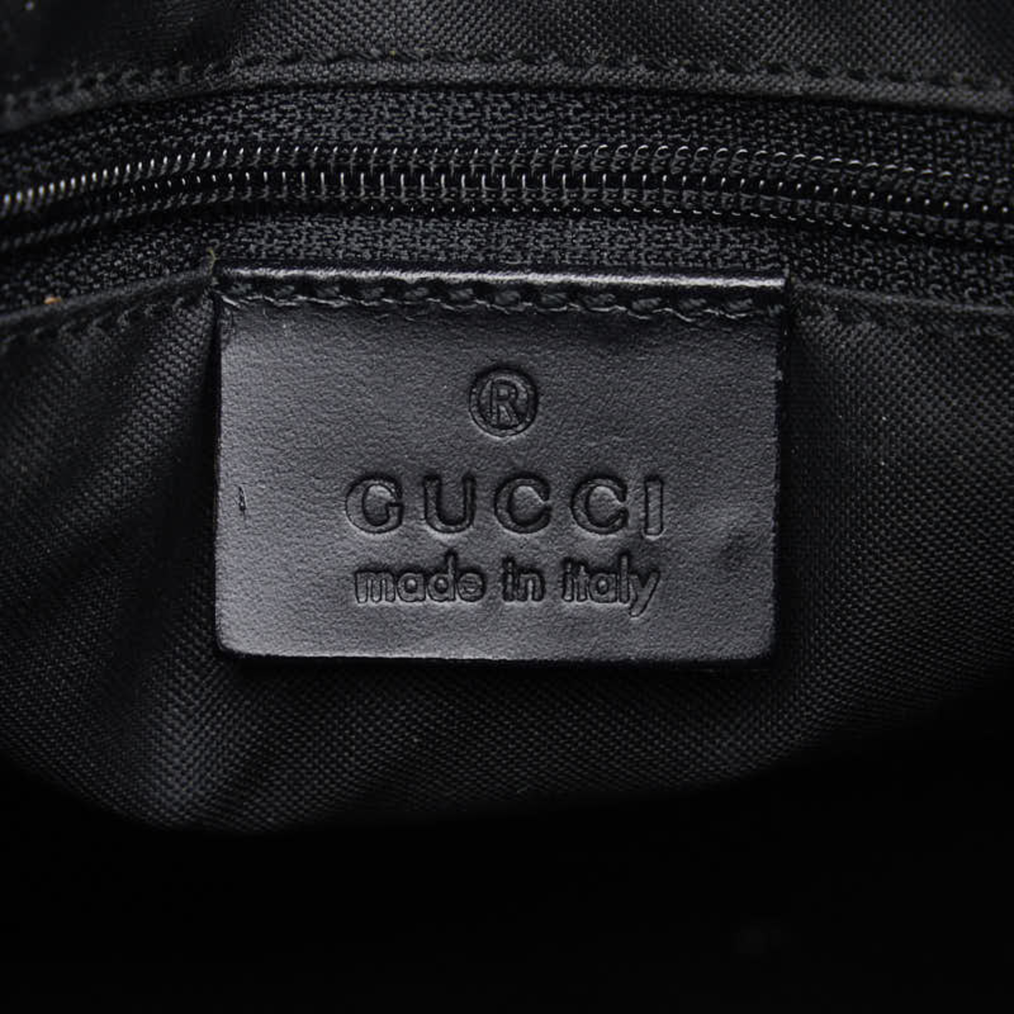 Gucci GG Canvas Bag 001 3766 Black Leather Women's GUCCI