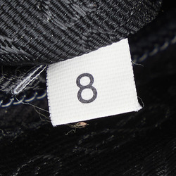 Prada Triangle Plate Saffiano Handbag Black Nylon Leather Women's PRADA