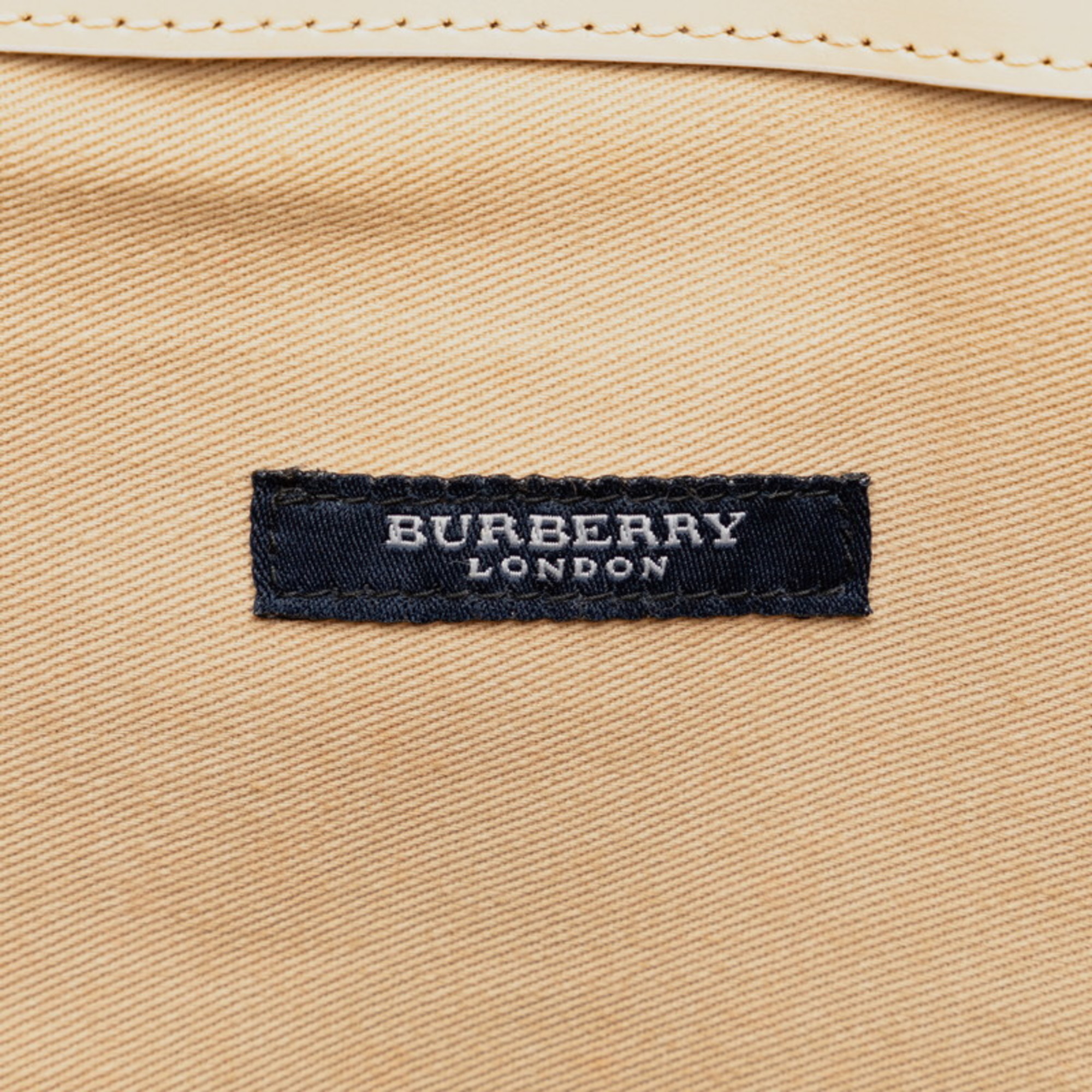Burberry Nova Check Handbag Tote Bag Beige Canvas Leather Women's BURBERRY