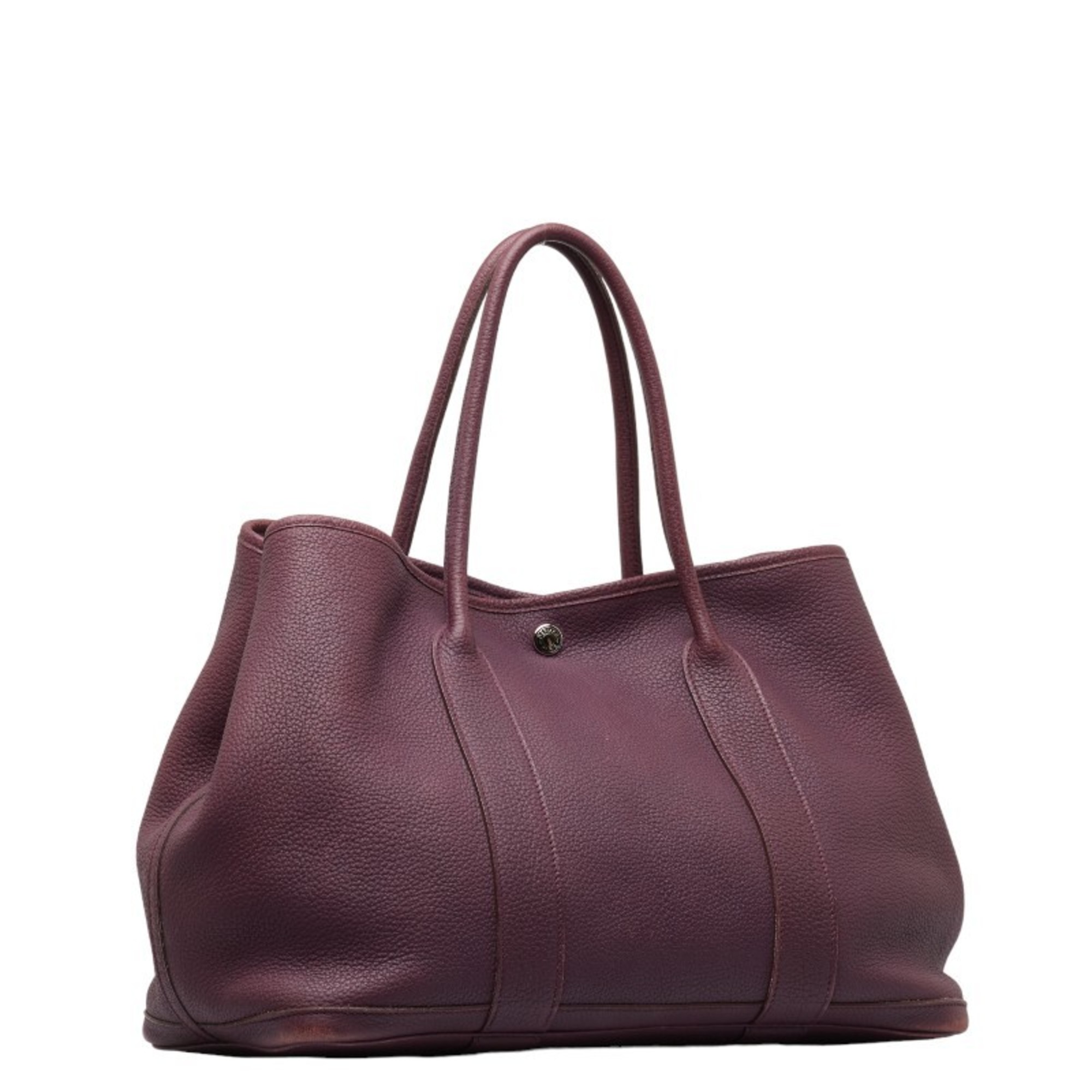 Hermes Garden PM Handbag Tote Bag Rouge Ash Purple Negonda Women's HERMES