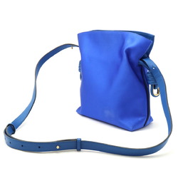 LOEWE FLAMENCO KNOT shoulder bag in satin and leather, blue