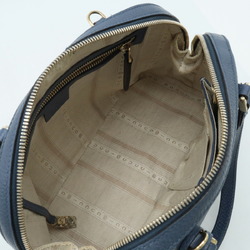 GUCCI Lady Dollar Handbag Shoulder Bag Leather Dusty Navy 388560