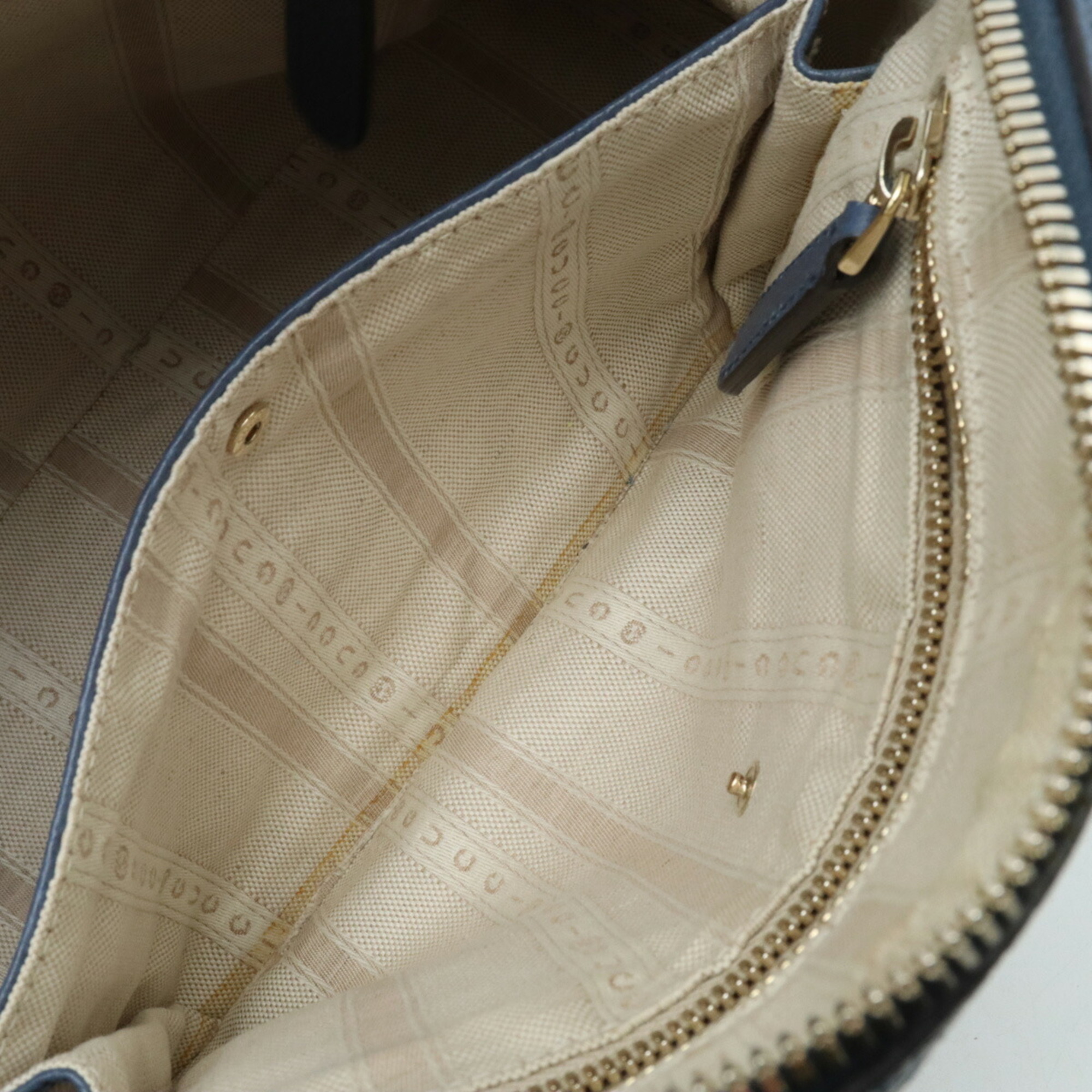 GUCCI Lady Dollar Handbag Shoulder Bag Leather Dusty Navy 388560