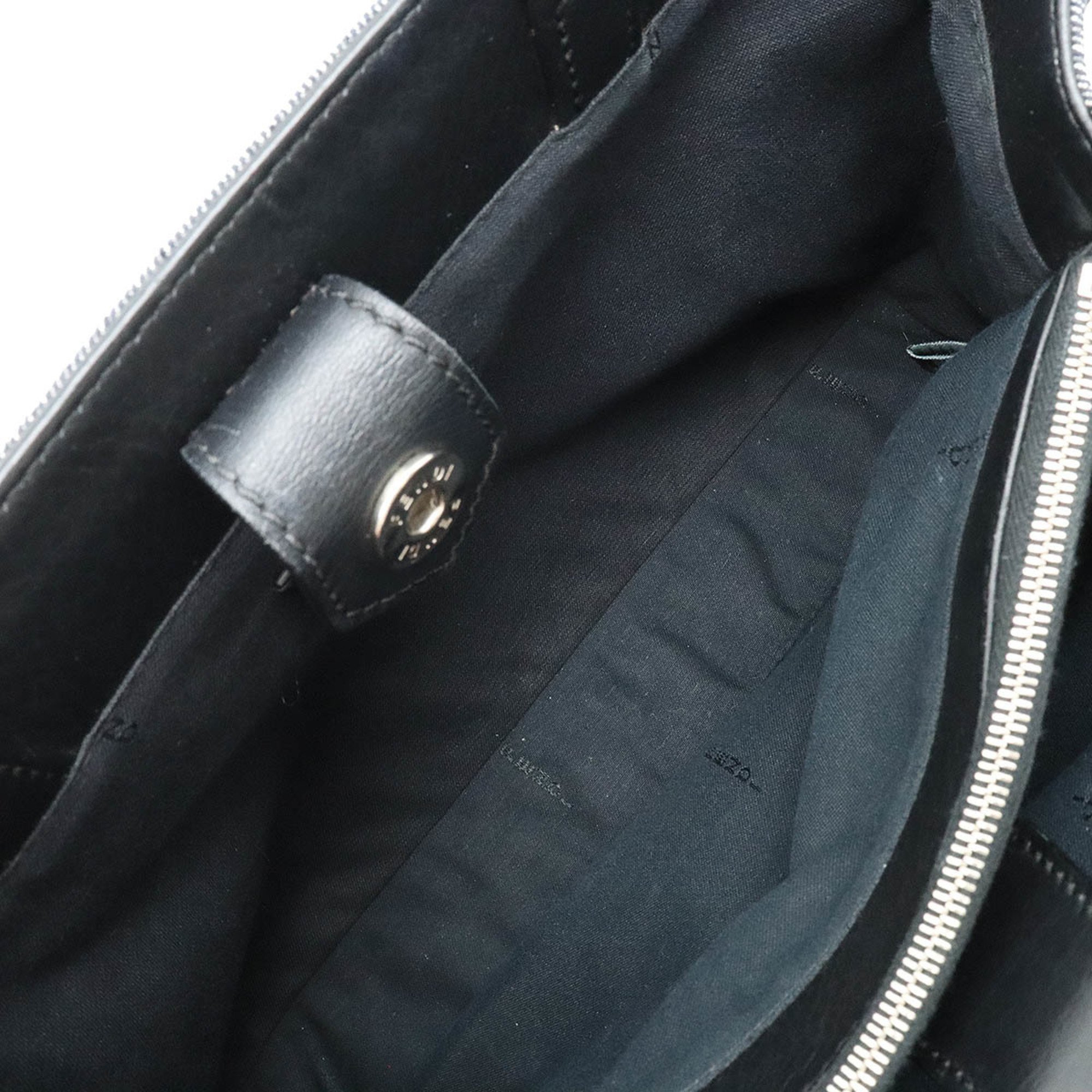 FENDI PETITE 2JOURS handbag, tote bag, shoulder denim, leather, navy 8BH253