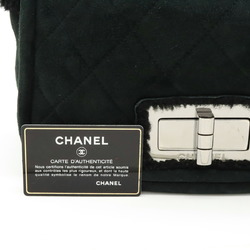 CHANEL 2.55 Matelasse Chain Shoulder Bag Mouton Leather Black