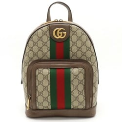 GUCCI Ophidia GG Supreme Small Backpack Rucksack Daypack PVC Sherry Line Beige Mocha Brown 547965