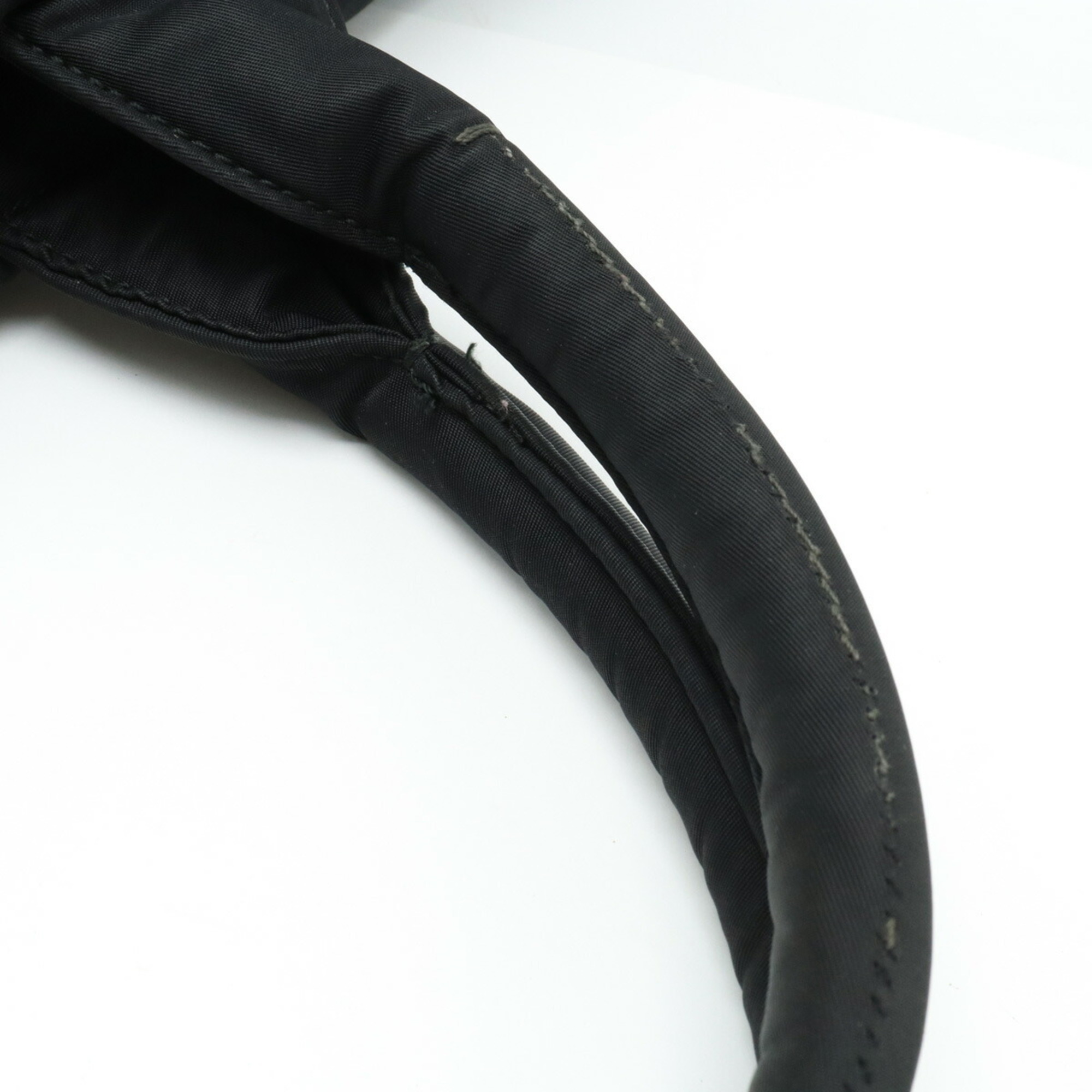 PRADA Prada Tote Bag Large Shoulder Reversible Nylon Bicolor NERO Black Khaki BR4521