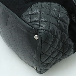 CHANEL Matelasse Tote Bag Shoulder Chain Leather Pony Black A32499