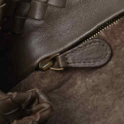 Bottega Veneta Intrecciato Handbag Tote Bag Brown Leather Women's BOTTEGAVENETA