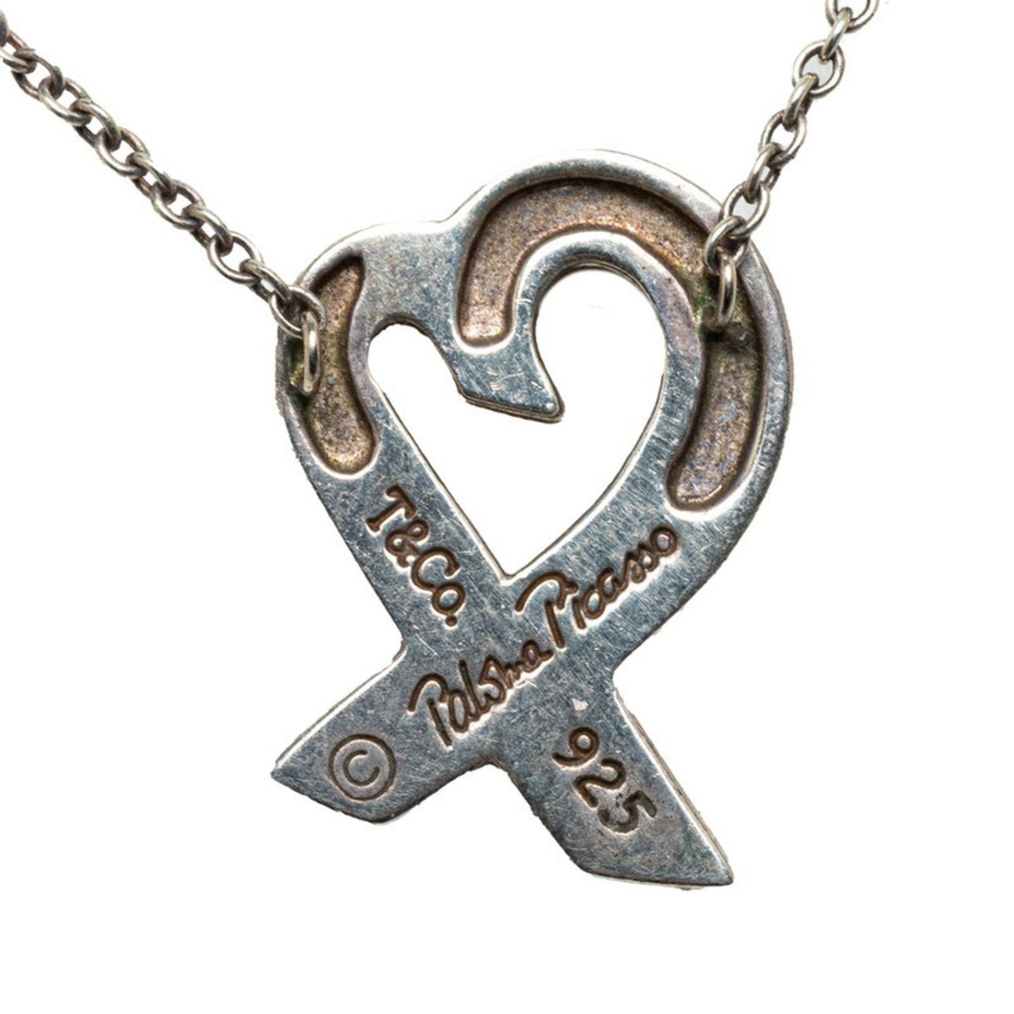 Tiffany Loving Heart Necklace SV925 Silver Women's TIFFANY&Co.