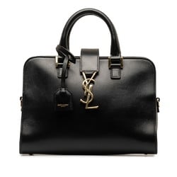 Saint Laurent Monogram Baby Cabas Handbag 472466 Black Leather Women's SAINT LAURENT