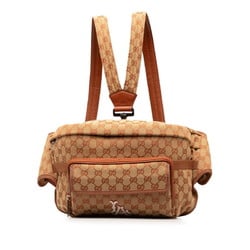 Gucci GG Canvas LA Angels Patch Body Bag Backpack 536842 Brick Red Beige Leather Women's GUCCI