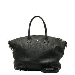 Louis Vuitton Parnassus Lockit PM Handbag Shoulder Bag M50028 Black Leather Women's LOUIS VUITTON