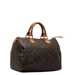 Louis Vuitton Monogram Speedy 30 Handbag Boston Bag M41526 Brown PVC Leather Women's LOUIS VUITTON