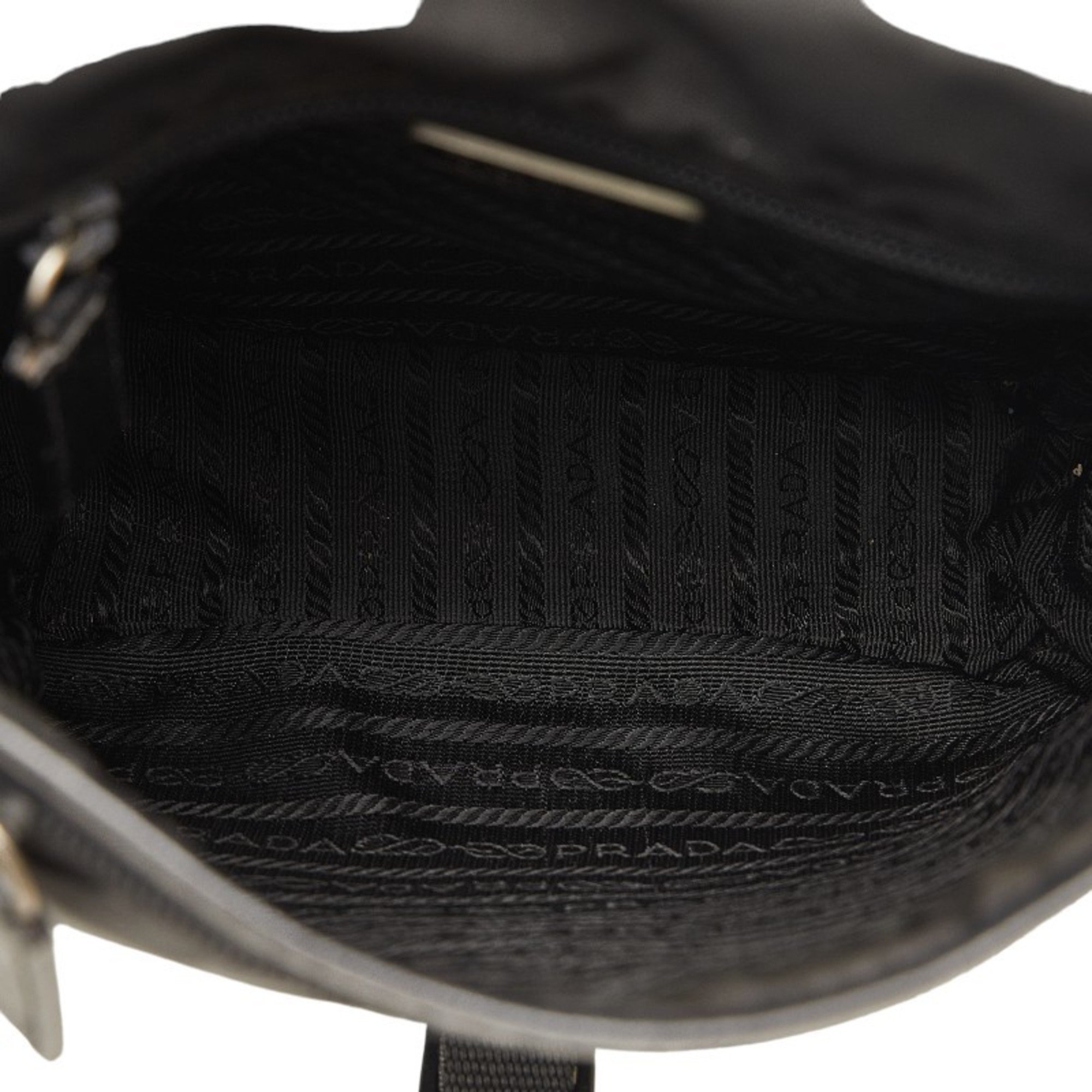 Prada Shoulder Bag Black Nylon Leather Women's PRADA