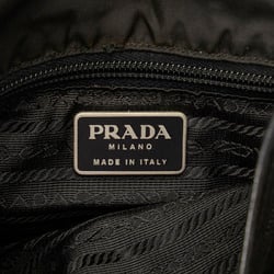 Prada Shoulder Bag Black Nylon Leather Women's PRADA