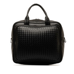 Bottega Veneta Intrecciato Handbag Boston Bag 274546-V4651 Black Leather Women's BOTTEGAVENETA