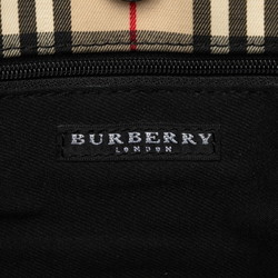 Burberry Nova Check Tote Bag Beige Canvas Leather Women's BURBERRY