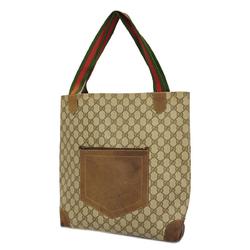 Gucci Tote Bag GG Supreme Sherry Line 010 378 Brown Beige Women's