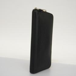 Louis Vuitton Long Wallet Taurillon Zippy Vertical M58804 Black Men's