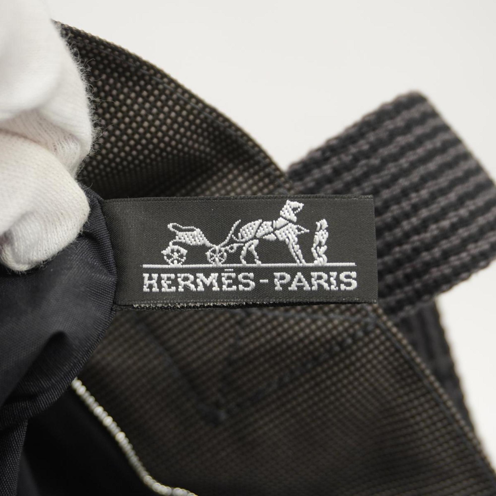 Hermes Tote Bag Air Line Cabas Canvas Grey Women's
