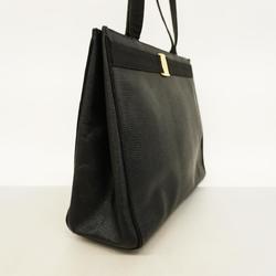 Salvatore Ferragamo Vara Leather Tote Bag Black Women's