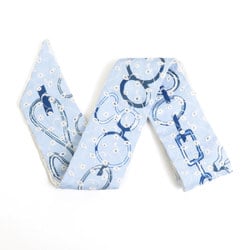 Hermes HERMES Scarf Muffler Twilly Silk Light Blue Women's r10018f