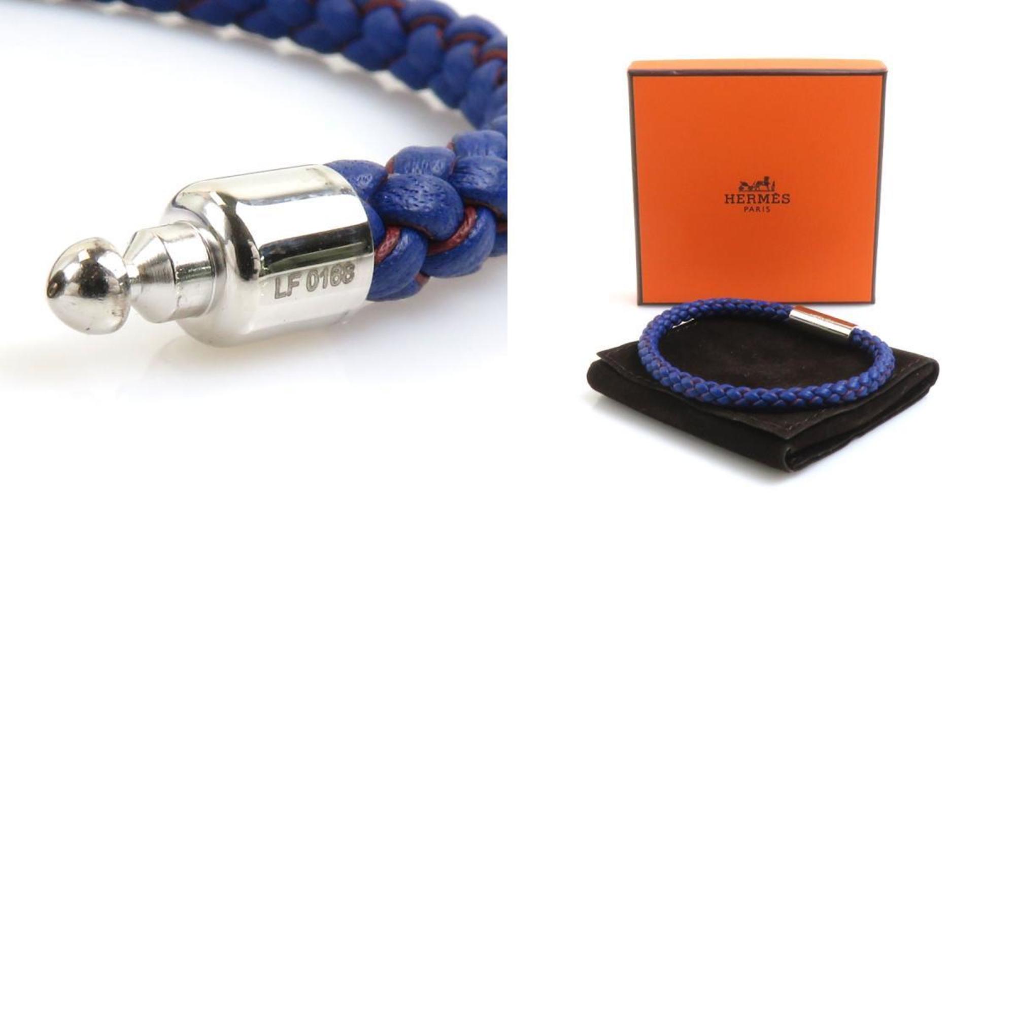 Hermes HERMES bracelet leather blue unisex r10025a