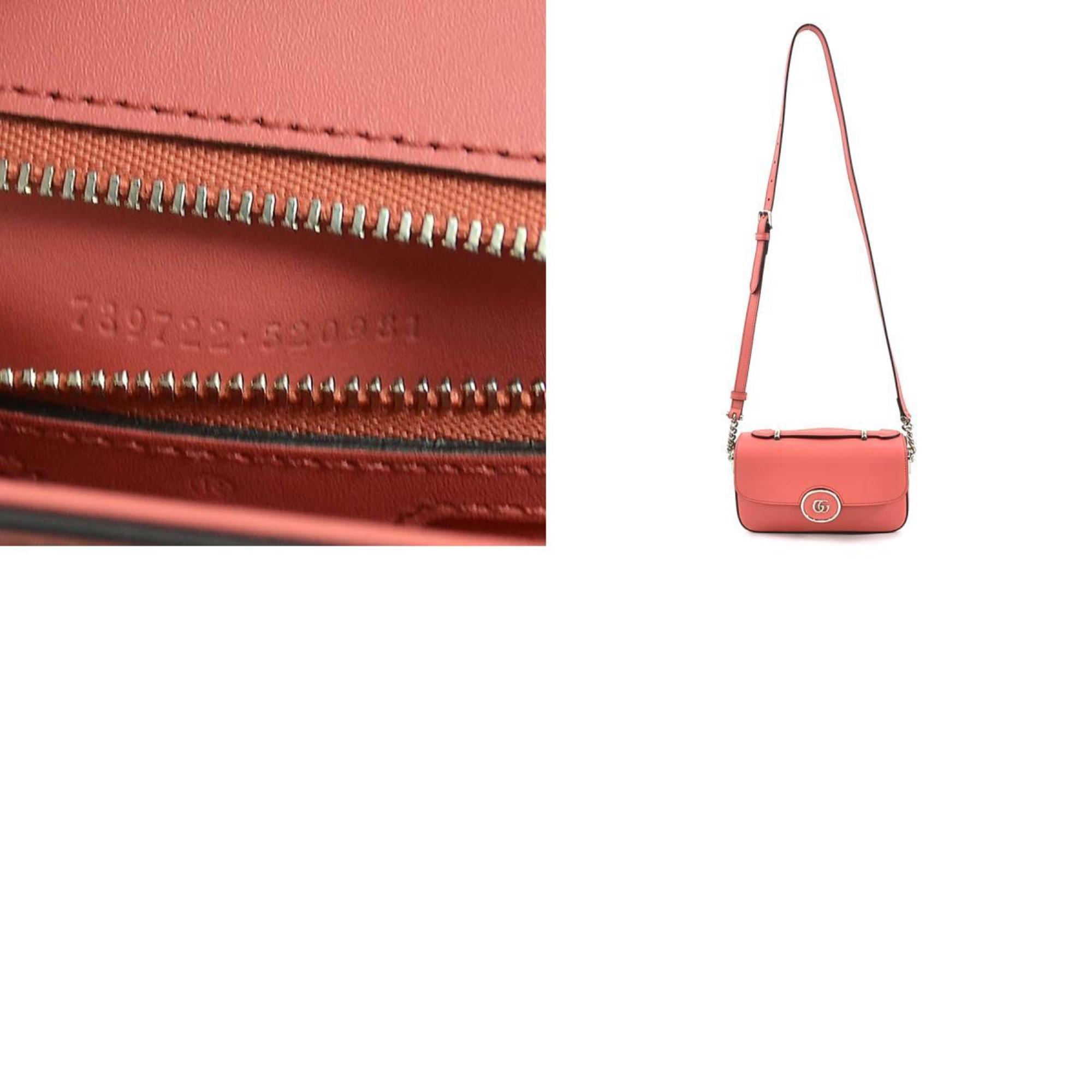 GUCCI Shoulder Bag Leather Pink Women's 739722 r9999a