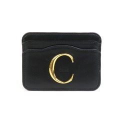 Chloé Chloe Card Case Business Holder Pass Leather Black Women's h30219g