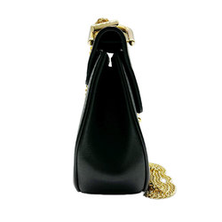 Chloé Chloe Shoulder Bag Heart Diamond Spade Leather Black Women's z0457