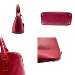PRADA handbag leather deep pink ladies z0424