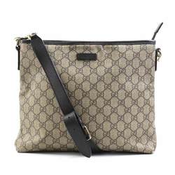 GUCCI Shoulder Bag GG Supreme PVC/Leather Beige/Brown Unisex e58545a