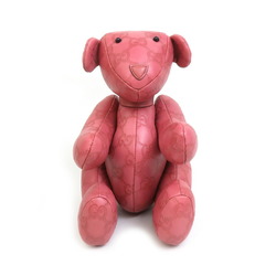 GUCCI GG pattern teddy bear leather red unisex r10005a