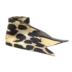 Christian Dior scarf muffler leopard silk beige/black women's e58532a