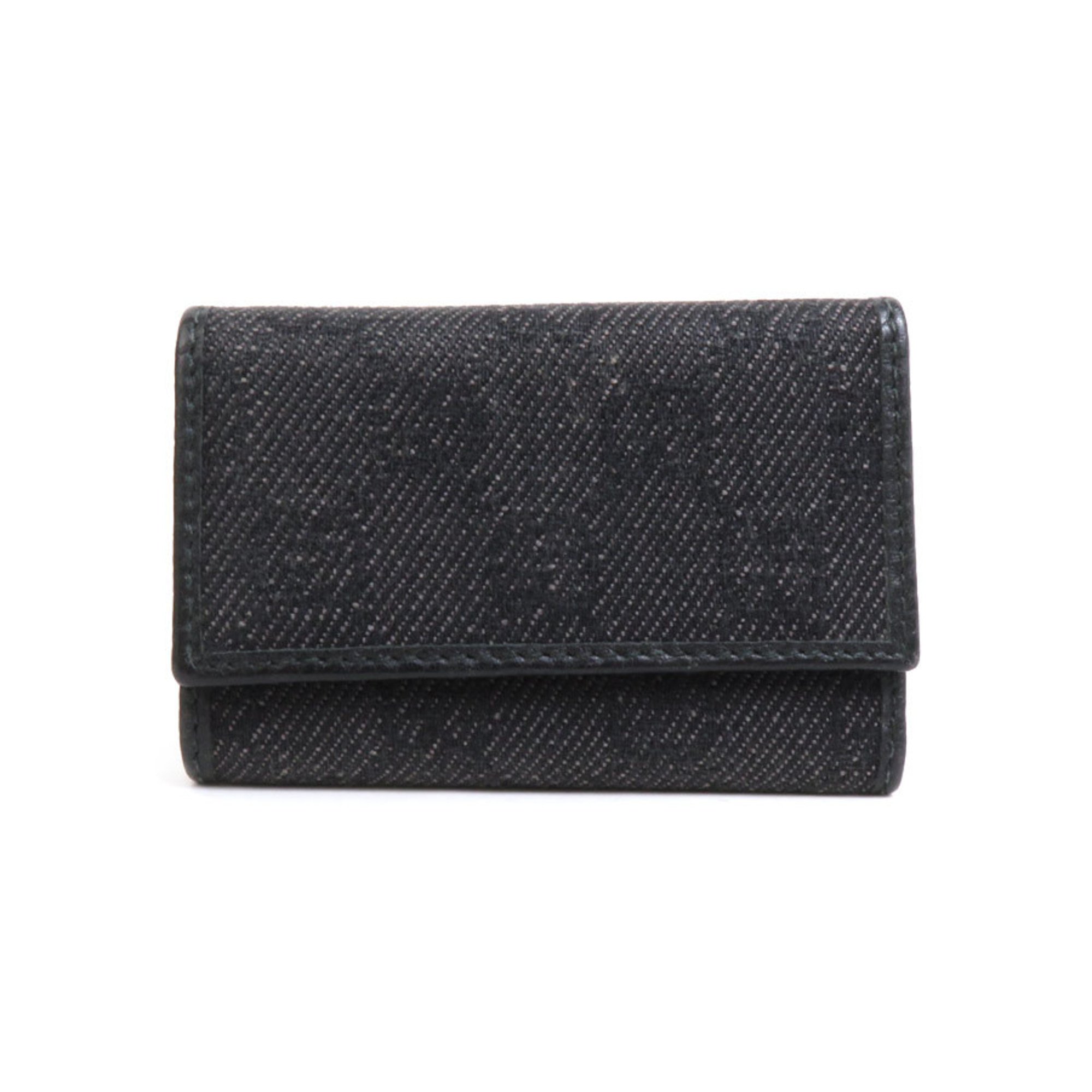 GUCCI Key Case GG Canvas Black Unisex 150402 h30218i