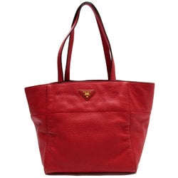 PRADA shoulder bag leather red gold women's w0142a
