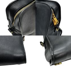 Saint Laurent SAINT LAURENT Handbag Shoulder Bag Baby Cabas Leather Black Gold Women's z0547