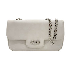 Salvatore Ferragamo Handbag Gancini Leather White Women's z0576