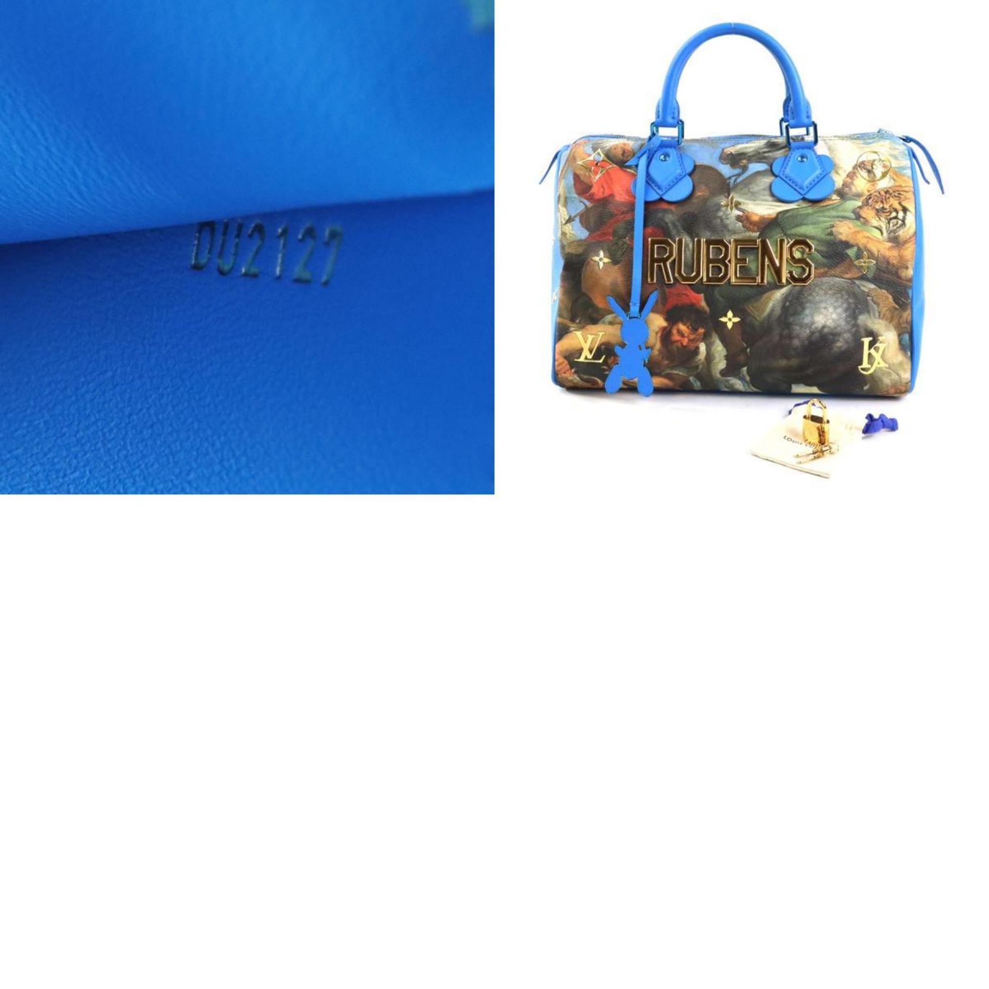 Louis Vuitton LOUIS VUITTON Handbag Masters Collection Rubens Speedy 30 Coated Canvas Blue/Multicolor Women's e58508a