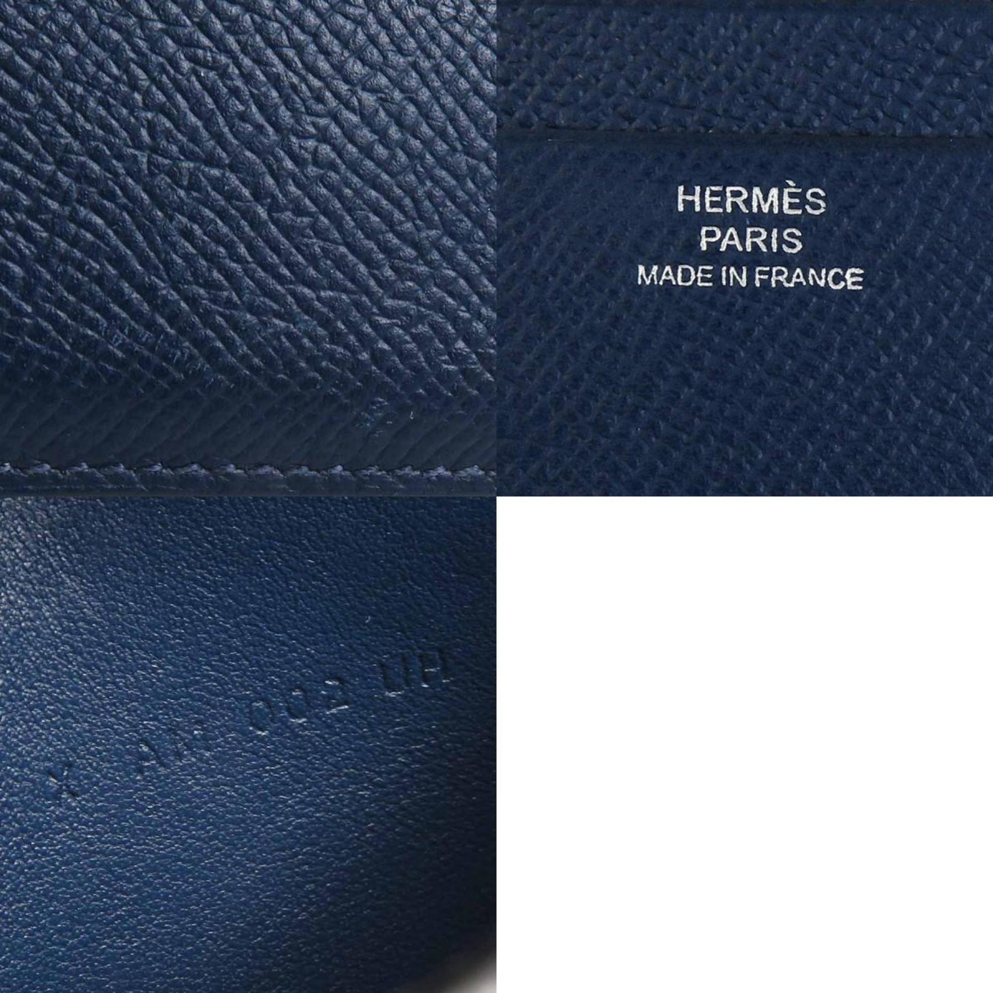 Hermes HERMES card case business holder MC2 Euclidean Veau Epsom Navy Unisex h30242f
