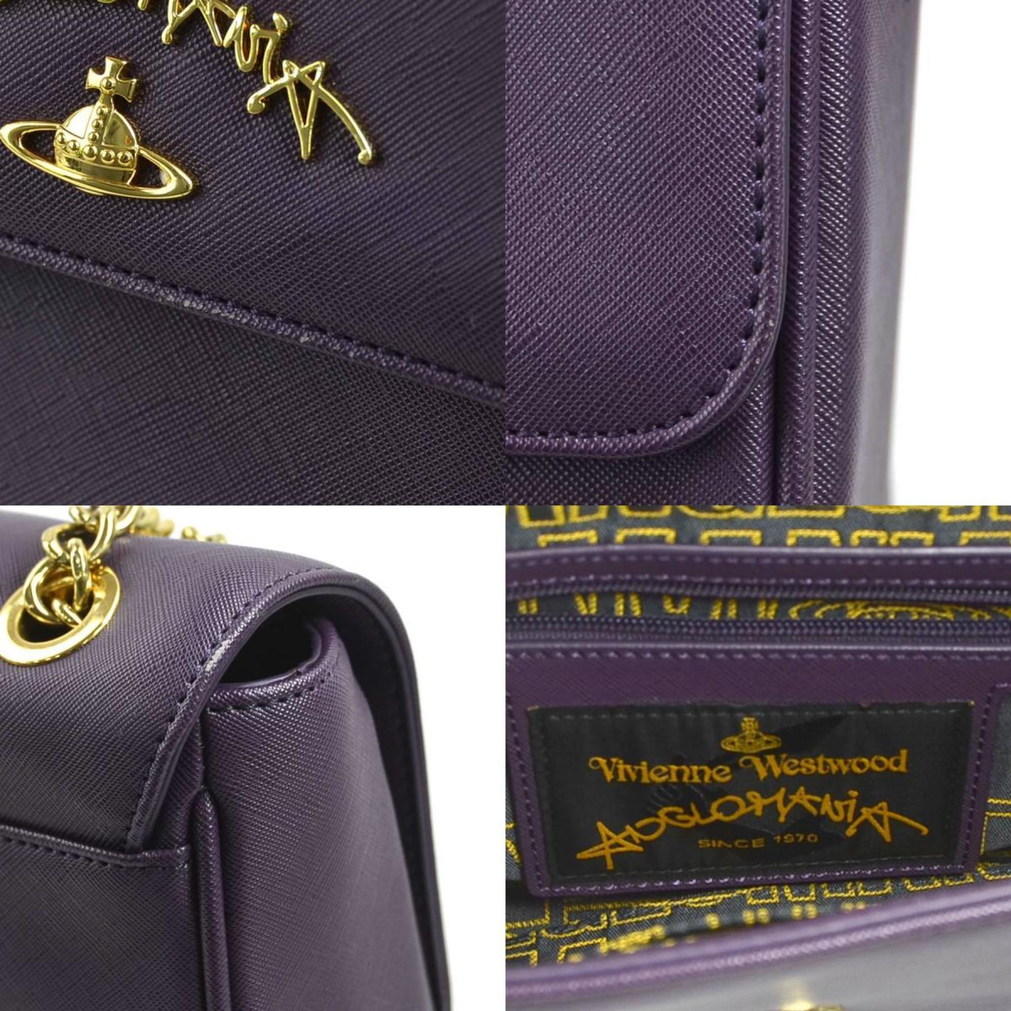 Vivienne Westwood shoulder bag leather purple ladies h30208g
